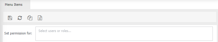 menu items screen overview