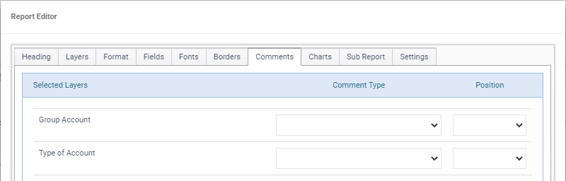 report editor comments